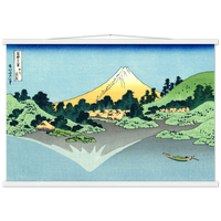 'Reflection in Lake Kawaguchi, from Misaka Pass in Kai Province' by Hokusai, ca. 1830