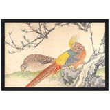 'Golden Pheasant And Peach Blossoms' by Imao Keinen, 1891