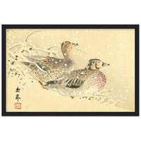 'A Pair Of Ducks In The Snow' by Imao Keinen, 1891