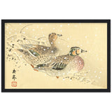 'A Pair Of Ducks In The Snow' by Imao Keinen, 1891