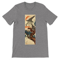 'Hawk And Nestlings In A Pine Tree' (Combined Diptych) by Kuniyoshi, ca. 1840s - T-Shirt