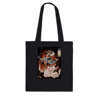 'Samurai Riding A Skull' by Yoshitoshi, 1864 - Tote Bag