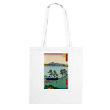 'Oiso: Saigyo's Hermitage at Shigitatsu Marsh' by Hiroshige, 1855 - Tote Bag