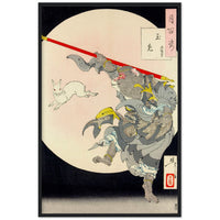 'The Monkey King and the Moon Rabbit' by Yoshitoshi, 1889 - Wall Art