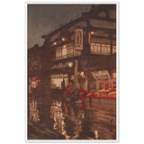 'Kagurazaka Street After A Night Rain' by Yoshida Hiroshi, 1929 - Wall Art