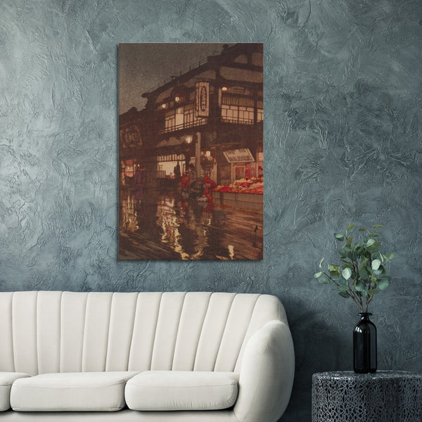 'Kagurazaka Street After A Night Rain' by Yoshida Hiroshi, 1929 - Wall Art