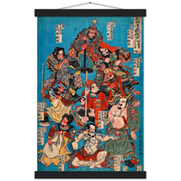 'One Hundred And Eight Heroes of the Shuihuzhuan' (Print 4) by Kuniyoshi, ca. 1830 - Wall Art