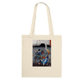 'Juro Sukenari Is Killed By Nitta Shiro Tadatsune' by Hiroshige, ca. 1845 - Tote Bag