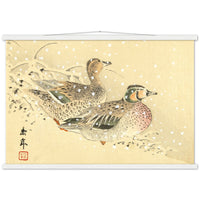 'A Pair Of Ducks In The Snow' by Imao Keinen, 1891