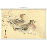 'A Pair Of Ducks In The Snow' by Imao Keinen, 1891