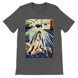 'Hatsuhana Meditating Under The Waterfall', by Kuniyoshi ca. 1842 - T-Shirt