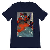 'Taira no Noritsune Duels Minamoto no Yoshitsune' by Yoshitoshi, 1886 - T-Shirt