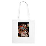 'Samurai Riding A Skull' by Yoshitoshi, 1864 - Tote Bag