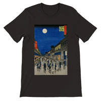 'Night View of Saruwaka Town' by Hiroshige, 1856 - T-Shirt