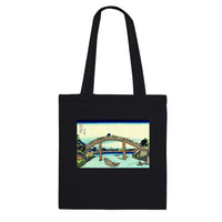 'Under Mannen Bridge at Fukagawa' by Hokusai, ca. 1830 - Tote Bag