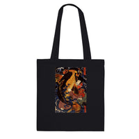 'Saito Oniwakamaru Wrestling A Giant Carp' by Kuniyoshi, ca. 1838 - Tote Bag