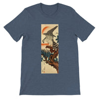 'Hawk And Nestlings In A Pine Tree' (Combined Diptych) by Kuniyoshi, ca. 1840s - T-Shirt