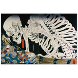 'Takiyasha the Witch and the Skeleton Spectre' (Middle And Right Panels) by Kuniyoshi, ca. 1844