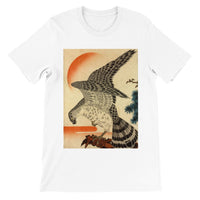 'Hawk And Nestlings In A Pine Tree' (Top Half) by Kuniyoshi, ca. 1840s - T-Shirt