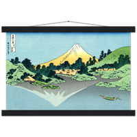 'Reflection in Lake Kawaguchi, from Misaka Pass in Kai Province' by Hokusai, ca. 1830