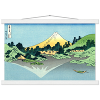 'Reflection in Lake Kawaguchi, from Misaka Pass in Kai Province' by Hokusai, ca. 1830