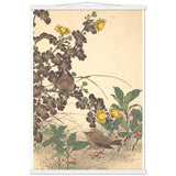 'Two Birds And Chrysanthemums' by Imao Keinen, 1891