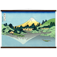 'Reflection in Lake Kawaguchi, from Misaka Pass in Kai Province' by Hokusai, ca. 1830