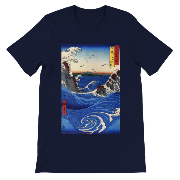 'Awa: Rough Seas At Naruto' by Hiroshige, 1855 - T-Shirt