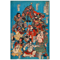 'One Hundred And Eight Heroes of the Shuihuzhuan' (Print 4) by Kuniyoshi, ca. 1830 - Wall Art