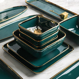 Green Glaze Ceramic Dining Set