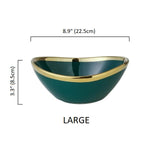 Green Glaze Ceramic Serving Bowls