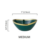 Green Glaze Ceramic Serving Bowls