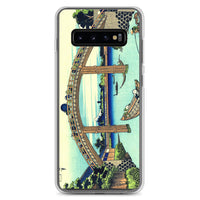 'Under Mannen Bridge at Fukagawa' by Hokusai, ca. 1830 - Samsung Phone Case