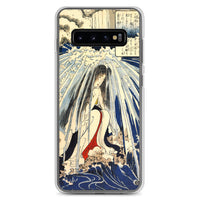 'Hatsuhana Meditating Under The Waterfall', by Kuniyoshi ca. 1842 - Samsung Phone Case