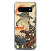 'Hawk And Nestlings In A Pine Tree' (Combined Diptych) by Kuniyoshi, ca. 1840s - Samsung Phone Case