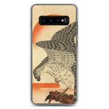 'Hawk And Nestlings In A Pine Tree' (Top Half) by Kuniyoshi, ca. 1840s - Samsung Phone Case