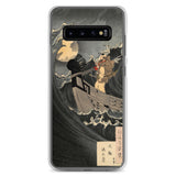 'Benkei Calming The Waves At Daimotsu Bay' by Yoshitoshi, ca. 1885 - Samsung Phone Case