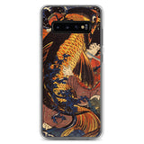 'Saito Oniwakamaru Wrestling A Giant Carp' by Kuniyoshi, ca. 1838 - Samsung Phone Case