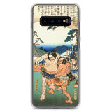 'Sumo At A Hunting Party' by Hiroshige, ca. 1845 - Samsung Phone Case