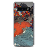 'Taira no Noritsune Duels Minamoto no Yoshitsune' by Yoshitoshi, 1886 - Samsung Phone Case