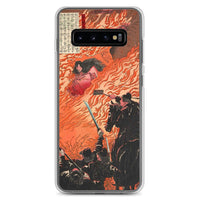 'Kamitsukeno Yatsunada Attacking Saohime's Castle' by Yoshitoshi, 1880 - Samsung Phone Case