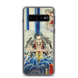 'Mongaku Shonin Under The Nachi Waterfall' by Kuniyoshi, 1860 - Samsung Phone Case