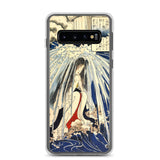 'Hatsuhana Meditating Under The Waterfall', by Kuniyoshi ca. 1842 - Samsung Phone Case