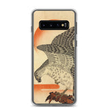 'Hawk And Nestlings In A Pine Tree' (Top Half) by Kuniyoshi, ca. 1840s - Samsung Phone Case