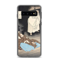 'Lord Teika at Sumiyoshi During the Full Moon' by Yoshitoshi, ca. 1885 - Samsung Phone Case