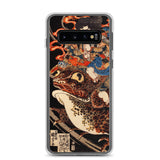 'Tenjiku Tokubei Riding His Fire Toad' by Kuniyoshi, ca. 1828 - Samsung Phone Case