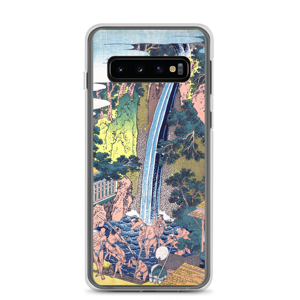 'Roben Waterfall at Mount Oyama in Sagami Province' by Hokusai, ca. 1832 - Samsung Phone Case