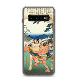 'Sumo At A Hunting Party' by Hiroshige, ca. 1845 - Samsung Phone Case