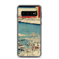 'Musashi: The Sumida River, Morning After Snow' by Hiroshige, 1853 - Samsung Phone Case