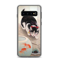 'Cat And Goldfish' by Ohara Koson, 1931 Samsung Phone Case